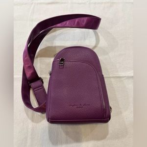 Inicat Small Crossbody Sling Bag Purple RFID Blocking Synthetic Leather 1.9L